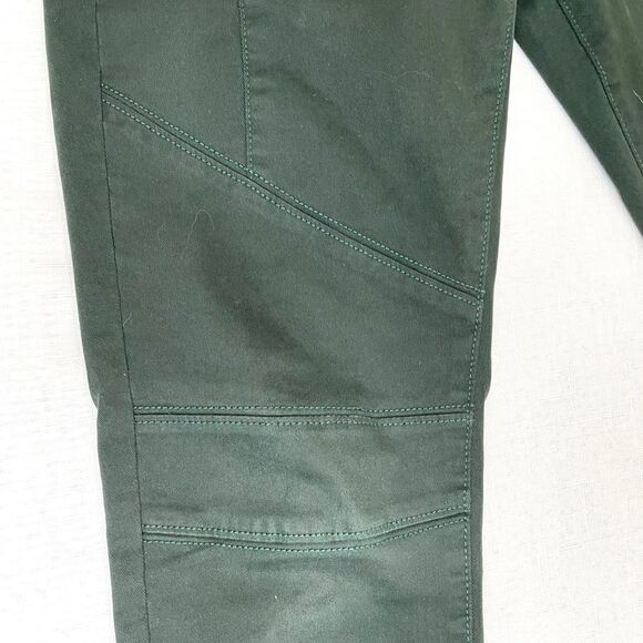 AEO Jegging Ankle Super Stretch Dark Forest Green Size 8 NEW Detailed Zipper - Picture 4 of 11